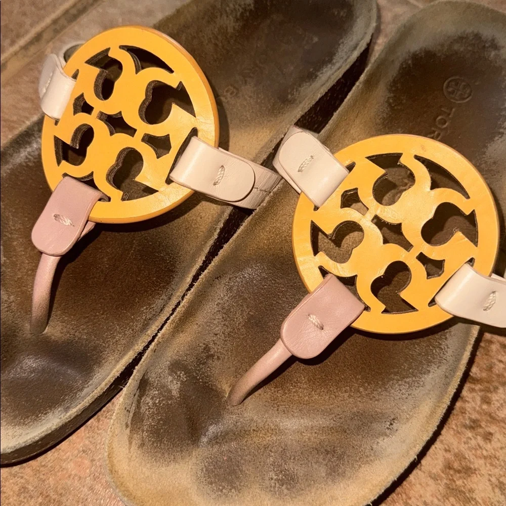 Tory Burch Miller Cloud Sandal size 7 cork tan nude